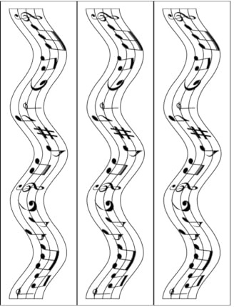 MUSICAL NOTES | MUSIC SYMBOLS | MUSIC NOTES EDIBLE BIRTHDAY CAKE STRIPS