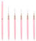 Ouligay 5pcs Nail Art Brush, Nail Brush for Nail Art, Nail Liner Brush, Fine Nail Art Brush for Long Lines, Thin Details, Fine Drawing Sizes 5/8/12/20/25mm(Pink)
