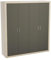 mattfy - Armario 4 Puertas Batientes con Altillo Modelo Victoria para Dormitorios de Matrimonio o Individuales, Color Cambria - Grafito, Medidas: 197 cm (Ancho) x 210 cm (Alto) x 48 cm (Fondo)