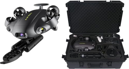 FIFISH V6E Unterwasser Drohne Industrial Case Mini Rov mit 4K Kamera VR U-Boot Tauchen 14400mAh Unterwasser ROV Roboter (Robot Arm Combo M100A)