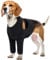 Dog Surgery Recovery Suit, Breathable Medical Vest Dog Anti Licking Protection Sleeve Leg Warmers(Black, XL)