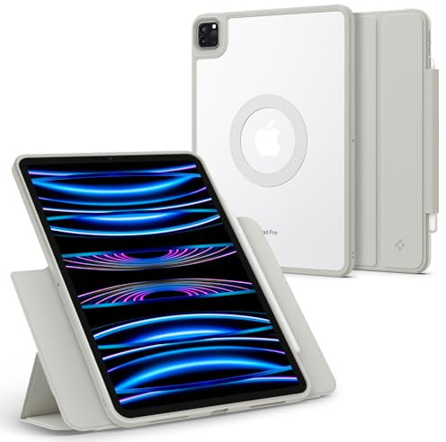Spigen Funda AirSkin Pro OneTap Compatible con iPad Pro 11 Pulgadas 4ª / 3ª / 2ª / 1ª Generación (2022/2021/2020/2018) Funda Totalmente extraíble con imán - Gris