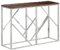 vidaXL Konsolentisch, Konsole Beistelltisch Pflegeleicht, Wandtisch für Wohnzimmer Flur, Flurtisch Tisch, Modern, Silbern Edelstahl Massive Holzschwellen