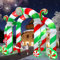 13 Fuß Aufblasbarer Weihnachtsbogen, Kalolary Aufblasbarer Weihnachtsbogen Süßigkeiten Stereoskopisch Aufblasbare Weihnachtsdekoration Außenbereich Quadratische Einkaufszentren Rasenflächen Garten
