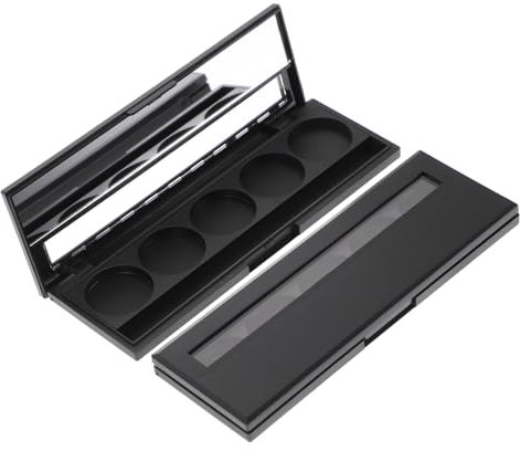 2 Stück 26Mm Leere Lidschatten Palette Mit 5 Fächern Und Sichtfenster Tragbare DIY Kosmetikbox Für Augen-Make-up Ideal Für Reisen Und Zuhause