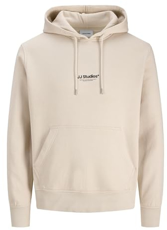 JACK & JONES Male Kapuzenpullover Gedruckt Kapuzenpullover | Bio-Baumwolle | nachhaltige Materialauswahl | Kapuzen-Design für lässigen Look | Pflegeleicht und langlebig | Normal Fit