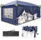 TactFire Pavillon 3x6 m,Faltpavillon,Wasserdicht Stabil Winterfest UV Schutz 50+,420D Oxford,Faltbar Höhenverstellbar,Partyzelt,Gartenzelt,Für Garten Camping,Outdoor,Blau,6 Seitenteilen