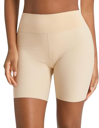 AugYew Kurze Leggings Radlerhose Damen, Anti Scheuern Oberschenkel Unterhosen Shorts für Kleid Sommer Hotpants Boxershorts für Yoga Joggen Pilates Fitness,Hautfarbe,M