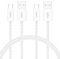 Belkin Paquete de 2 Cables Trenzados USB-A a USB-C de 1,5 m (15 W), carga rápida, cables de alimentación flexibles USB tipo C para iPhone 16 y 15, Galaxy S25, Pixel 9, iPad Pro y otros, Blanco
