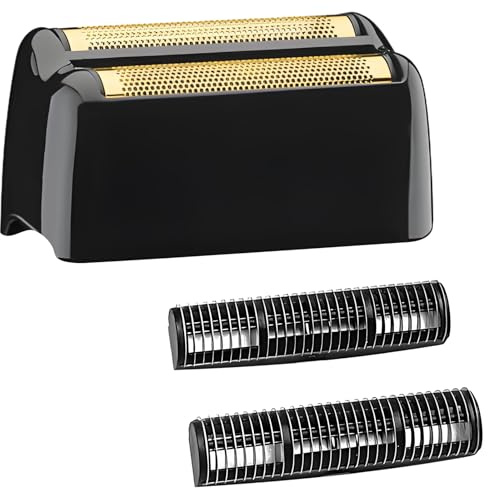 FX3 Rasierersatzkopf kompatibel mit BaByliss Pro FX3 Folienrasierer, hypoallergene Goldfolie, Schwarz