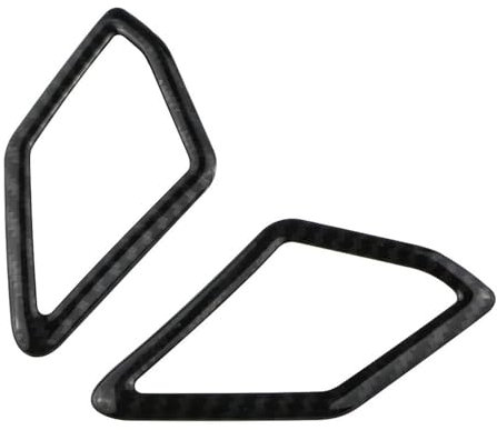 SRQORT Car Interior 2 Pezzi Auto Finestrino Anteriore Audio Pilastro Altoparlante Cerchio Copertura Trim Adesivi per VW per T-ROC 2018-2023 Accessori Auto Pulsante Adesivo(Fibra di Carbonio Nero)