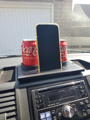 T5.1 Dual Cup Holder and Phone Mount, Dashboard Accessory for Volkswagen Transporter t5.1