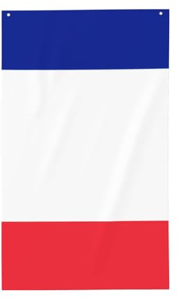 Drapeau français vertical, 0,9 x 1,5 m, polyester résistant à la décoloration avec œillets, décoration de jardin, balcon