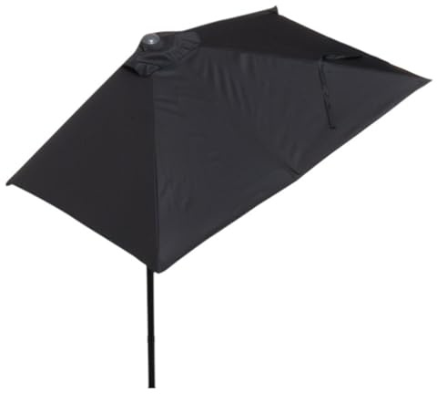 PHQCIV Parasol De Balcón Medio Rectangular 250x130cm, Ajustable En Altura Protección UV Parasol De Pared Exterior para Jardín, Terraza, Patio(Black)