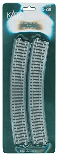 H0 Kato Unitrack 2-230 Gebogenes Gleis 4 St.