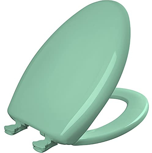 Bemis 1200SLOWT 165 Lift-Off Plastic Elongated Slow-Close Toilet Seat, Mint Green