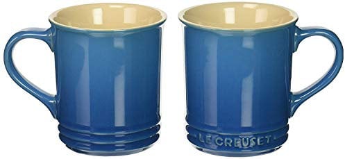 Le Creuset of America Stoneware Set of 2 Mugs, 12-Ounce, Marseille