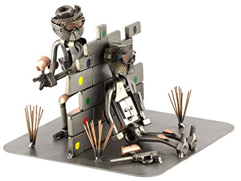 Steelman24 I Schraubenmännchen Paintball 2 Personen I Made in Germany I Handarbeit I Geschenkidee I Stahlfigur I Metallfigur I Metallmännchen