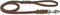 Fettlederleine geflochten 1m, 1,35m, 2,20m mit Handschlaufe (1m x 8mm braun Chrom)