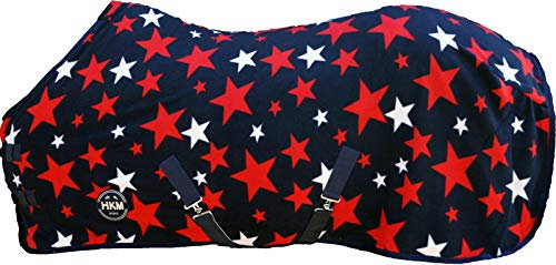 HKM Abschwitzdecke -Stars-, Rückenlänge 145 cm, dunkelblau