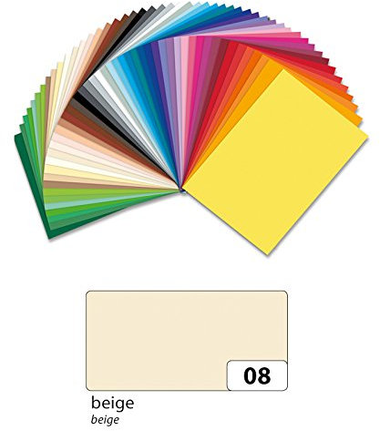 NEU Tonpapier 130g/qm. 50x70 cm. Beige. 10 Bogen