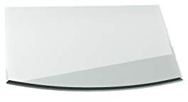 Kaminglas G6 Segmentbogen 6 mm x 1100 mm x 850 mm ESG mit 18mm Facette und Dichtlippe Glasplatte Bodenplatte Kaminplatte Funkenschutz Ofenplatte Funkenschutzplatte