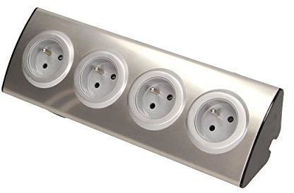 ornontowice (Meubles de Prise 4 x 250 V AC, INOX, 1 pièce, Or AE 1340