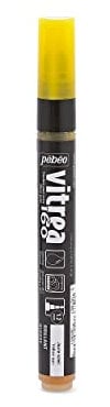 Pebeo Vitrea 160-Glass Paint Glossy Marker, Yellow Sun