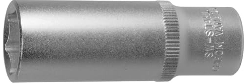 SW-Stahl 05530-13 Steckschlüsseleinsatz 13 mm - 3/8 Zoll - Sechskant | Lange Ausführung 64 mm Tiefer Einsatz, Premium Chrom-Vanadium-Stahl, Matt Verchromt, Außensechskant Stecknuss