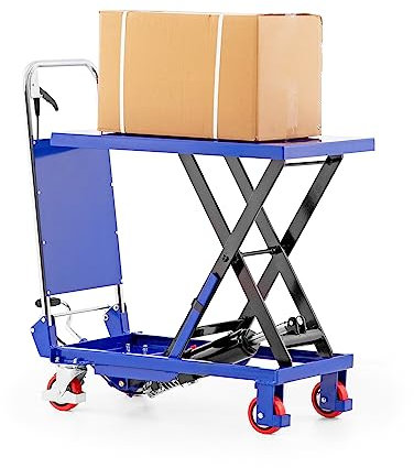 Pallit Hubtischwagen klappbar mit Fußpumpe 150kg Tragkraft & 740mm Hubhöhe Höhenverstellbarer Scherenhubtisch Hebebühne Hubtisch Scherentisch Hydraulisch