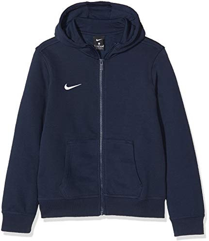 Nike Kinder Sweatshirt Team Club Full Zip Kapuzenjacke,Blau (Obsidian/football White), M