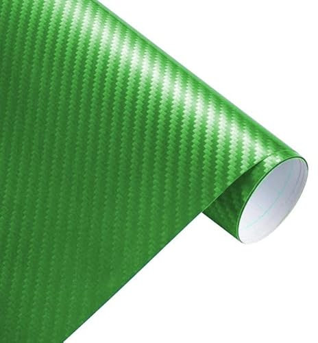 Könighaus (6,91€/m2) 2D Carbon Grün Folie 400 x 152 cm blasenfrei mit Anleitung (Autofolie)