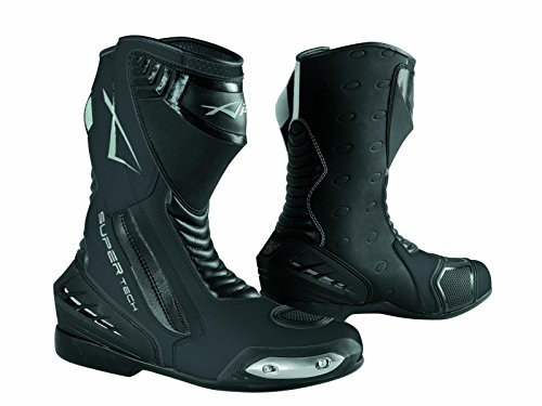 Stivali Stivaletto Moto Sportivo Pelle Pista Professionale Traspirante Nero 44