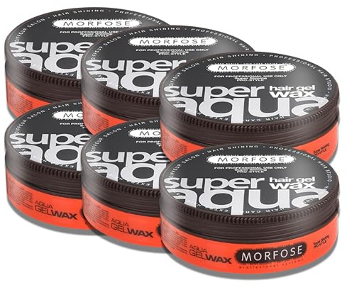 Morfose Hair Gel Wax (175 ml (6er Pack), Super Aqua)