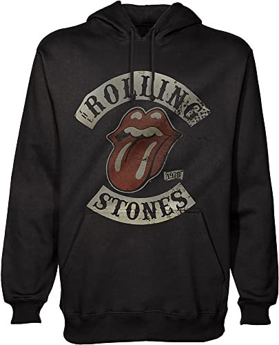 Rolling Stones Sweat à Capuche Homme, Noir, L