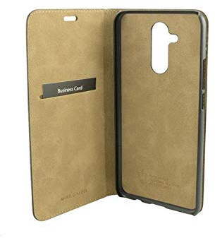 Mike Galeli MARCMATE20L-M01 Marc Premium Lederschutzhülle für Huawei Mate 20 Lite, Schwarz