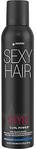SexyHair Style Curl Power Curl Bounce Mousse, 8.5 Oz | Light Control | Tames Unruly Curls | Adds Definition and Controls Frizz