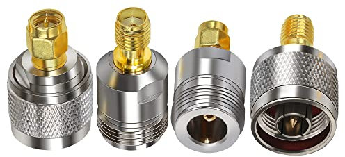 TUOLNK Koaxialadapter Anschlusskit SMA zu N Anschlusskit Abdeckung N zu SMA Antennenrouter/Wi Fi Antenne/Signalverlängerungskabel SMA 4G Antennenadapter Kit SMA zu N Typ Adapter 4 Typ Set