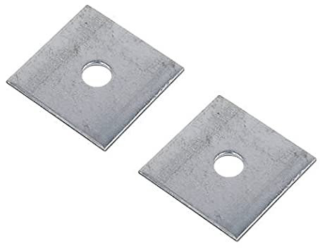 TERF® Arandela de placa cuadrada de acero chapado en zinc M20 (20 mm) x 75 mm x 6 mm, 20 mm ID (agujero) x 75 mm cuadrado OD x 6 mm espesor placa arandela cuadrada – Paquete de 2