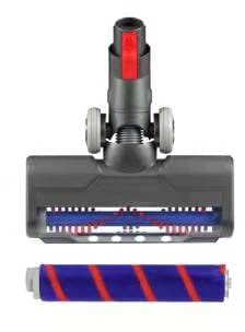 Defurry Vacuum Cleaner Brush with Headlights for Hardwood & Carpet for Dyson V7 V8,Upgraded Motorized Attachment with Soft Fluffy Roller and PP Bristles Brushroll.