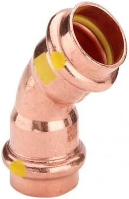 KNM Trade Gas Profipress Bogen 45°, Kupfer, Kupferfarben, 28 | Material Kupfer, Erdgas, Flüssiggas, Heizöl, Dieselkraftstoff, SC-Contur