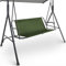 Coverify Garden Swing Seat Cover, Durable 600D Oxford Fabric Outdoor Replacement Swing Seat Cover, Universal Fit for 3-seater 138x48x48cm Green