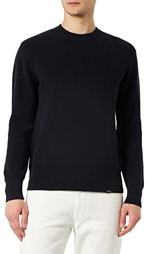 Seidensticker Men's Regular Fit Langarm Pullover Sweater, Dunkelblau, M