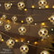 Gooyule Halloween String Lights, Skull String Lights 30 LED Skull Lights 15ft Halloween Decoration Light Battery/USB Powered Optional 2 Modes Hallo ween Lights Indoor Outdoor for Home Yard Patio