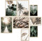 Heimlich® Premium Poster Set mit Bilderrahmen Holz Eiche | 4 x DIN A3 & 4 x DIN A4 - ca. 30x42 & 21x30 | Stilvolle Poster Collagen mit modernen Bilder als Wanddeko |» Pflanzen Reisen «