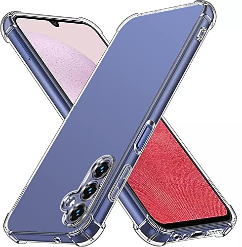 Hually Case for Samsung Galaxy A14 5G (6.6 Inch), [Crystal Clear] Shockproof Slim Soft Silicone Protective TPU Bumper Cover for Samsung Galaxy A14-5G - Clear