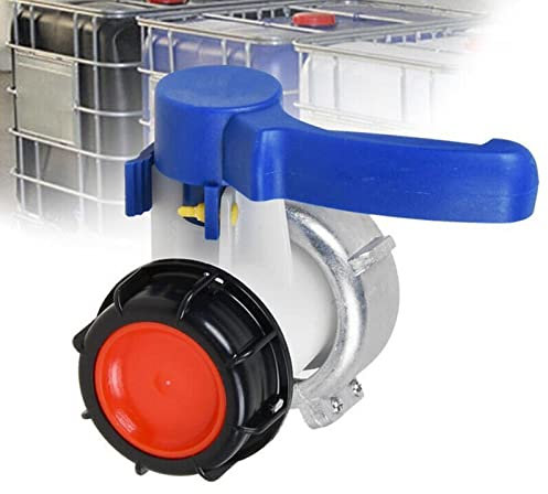 IBC Tank Kugelhahn, Ersatzhahn Adapter Kugelhahn, Wassertank Adapter Wasserhahn Auslaufhahn DN40 Behälter Kugelhahn für IBC Container,Kanister,Wassertank Regentonne(62mm)