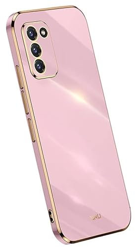 Topme Silikonhülle für Samsung Galaxy S10 Lite/Galaxy A91 (6.7 Inches), [handyhülle im Goldrand-Stil] - Violett