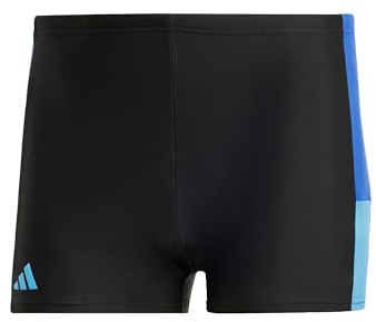 Adidas Men's Colorblock Swim Boxers Badehose, Black/Royal Blue/Blue Burst, 32
