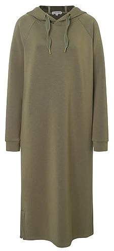 Timezone Damen Kleid Hoodie Dress Cotton XS S M L XL XXL Olive Blau Baumwolle, Größe:M, Farbe:Deep Olive Green 4707
